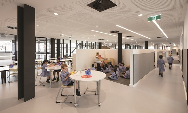 The new staffroom at Macgregor Primary School